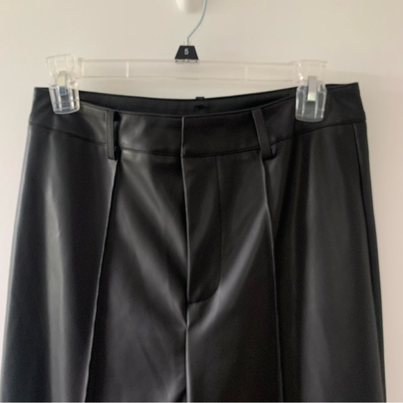 PRICE DROP Commense Women's Black High-Waisted Faux Leather Pleather Pants M NWT - Picture 6 of 9